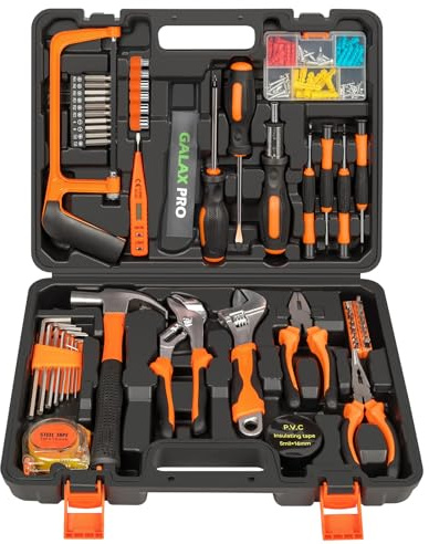 GALAX PRO 161-piece All-Purpose Hand Tool Set, Home Repair DIY Tool Set, Suitable for Daily Home Repair and Amateur Crafting, Easy to use for novices, with Portable Storage Box