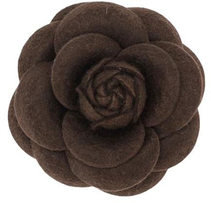 CAPASTEC Blumenbrosche für Damen, Kamelie aus Kunstwolle, elegante | Anstecknadeln für Kleidung, Kleider, Hemden, Krawatten und Hüte, dekoratives Accessoire, 1 Stück