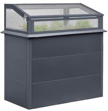 WESTMANN Primus Plus M Metall Hochbeet mit Frühbeetaufsatz 100x50x77 cm