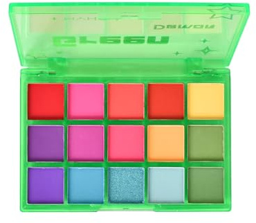 Palette de fards à Paupières, Fard à Paupières Couleurs Vives, Ombres à Paupières Palette Maquillage Yeux Mat Pigmentées, Palette de Poudre de Fard à Paupières à Paillettes Perlées (15 Couleurs)