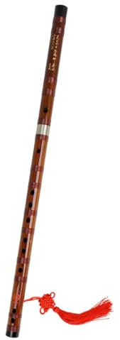 Bambusflöte für Anfänger, Traditionelles Chinesisches Instrument Erwachsene | Feine Tonlöcher, Kleines Format, Leicht zu Tragen, Einfaches Anblasen, mit Kostenlosem Membranschutzset