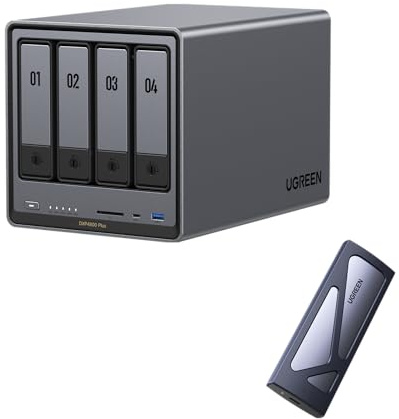 UGREEN NASync DXP4800 Pro NAS Desktop a 4 vani with UGREEN Case SSD M.2 NVMe