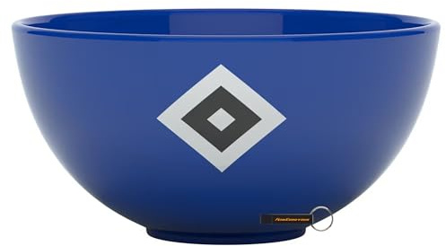 Hamburger SV HSV Müslischale Raute, Offizieller Fanartikel, Blaue Schale mit HSV-Raute-Logo vorne und hinten, 100% Keramik (Blau - Raute)