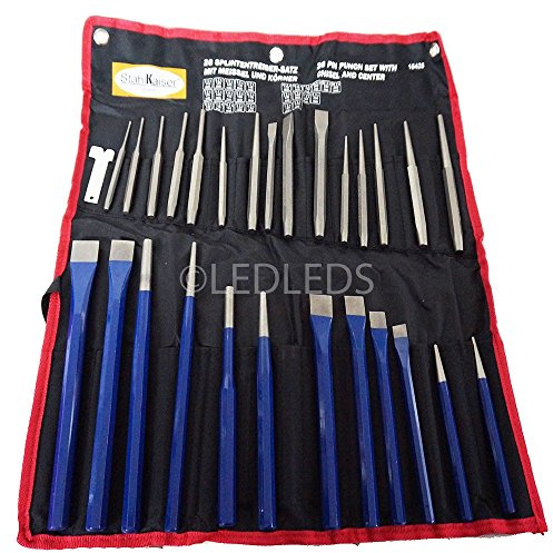 SET SERIE CACCIASPINE SCALPELLI PUNTERUOLI E PUNZONI 28 PEZZI PZ BULINO PIATTI