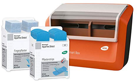 WERO Smart Box® Pflasterspender gefüllt (Elastisch | Blau | Detektierbar +)