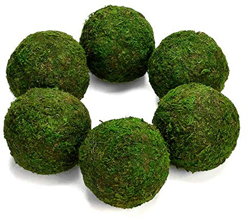 Farmoo Moss Balls Preserved All Natural, 3.5-Set of 6 (Natural Green)
