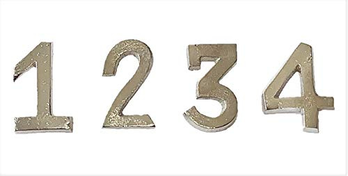 creativ home Aluminium Zahlen 1,2,3,4 Kerzen - Pin. 4cm. Für Advent. Farbe: Silber Art.: 6218616-49