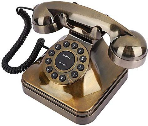 Rotary Phone, Noise Reduction Antique Vintage Landline Phone Fake Phone Classic Retro Telephone with Number Storage for Home Decoration and Family Use