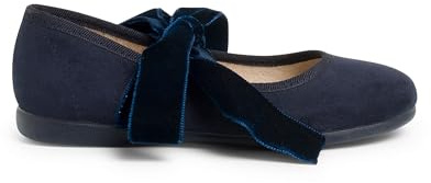 Pisamonas Merceditas con Lazo De Terciopelo Talla 29 Color Azul Marino