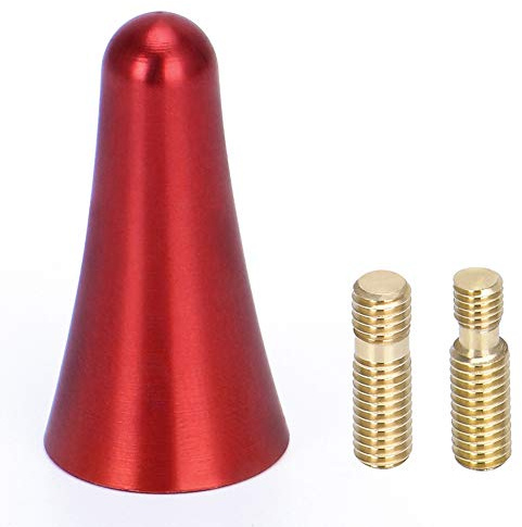 Autoantenne, Asudaro Universal Kfz Antenne 40mm Kurze Auto Antenne Aluminium Autoantenne Schraube Metall Kurze Dachkappe Antenne Auto Modifikationsteile Dachantenne,Rot