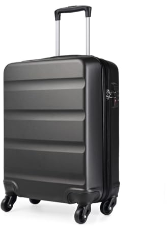 KONO Koffer Trolley Groß Leicht Hartschalenkoffer aus ABS Reisetasche mit 4 Rollen und TSA Schloss Koffer X 75x51x28cm, 90 Liter, Grau