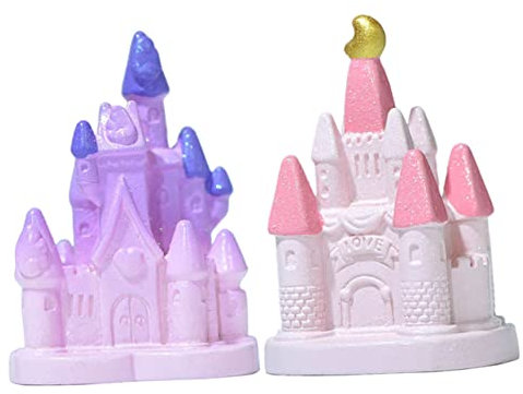 Yardwe 2 Uds Decoración De Castillo De Jardín Decoración De Cabaña De Troncos Juguete para Niños Pequeños Ornamento De Césped Simulación Micro Castillo Educativo Tallo Juguete Figuras De