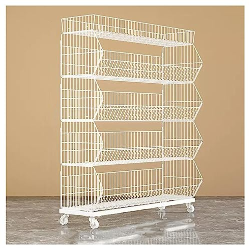 Cesto Di Verdure Da Frutta, Carrello Impilabile Del Cesto Del Filo Metallico Scaffali Promozionali Per Supermercati Multistrato Espositore Rack Per Farmacia Per La Cucina ufficio Domestico ( Colore :