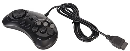 Sxhlseller 9-poliger 16-Bit-Retro-ergonomischer Klassischer Controller, Klassischer Tragbarer Gamepad-Controller mit Runden Scheiben-Richtungstasten, Turbo-Boost-Technologie für