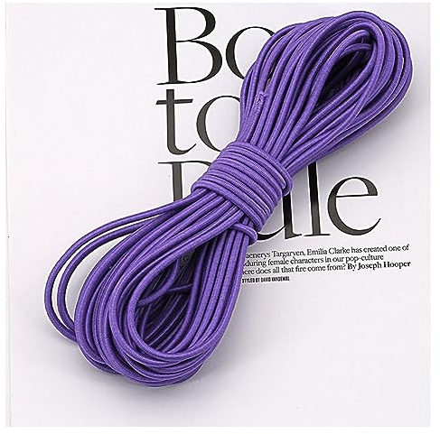 Yurosiay Gummikordel 10m×2.5mm Elastische Kordel Bunt Gummiband Rund Elastisch Schnur Gummischnur zum Nähen Elastischer Faden für Kleidung Haushalt Basteln Schaukeln Schnürsenkel Weiße 1#