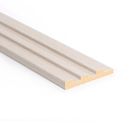 Bildershop-24 9er Set Abschlussleiste für Wandpaneele & Deckenpaneele Dekowa in Eiche Weiß 262 x 10,7 x 1,5 cm