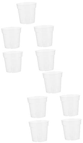 BESPORTBLE 10pièces Pots De Fleurs Transparents pour Orchidées Pots De Jardin Aérés Décoration Intérieure Et Extérieure