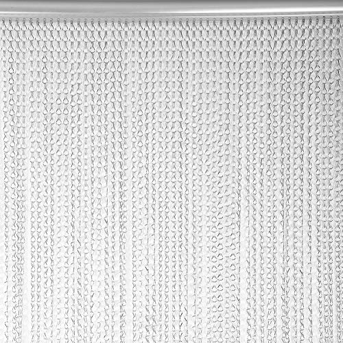 Mwrode 90 X 214,5 cm Aluminium-Metallkette, Streifenvorhang, Dekoration, Türgitter Für Küche, Schlafzimmer, Wohnzimmer, Fliegengittertür