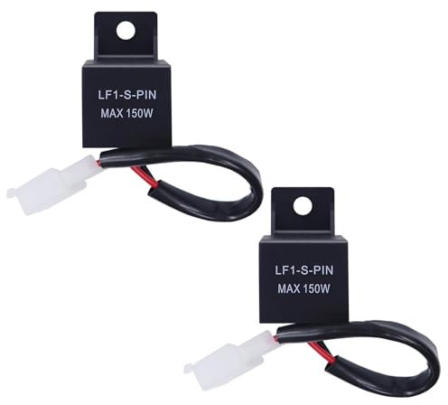 BlueXP 2 Stück LED Blinkerrelais 2 Polig 12V Universal LED Motorrad Blinker Relais Lastunabhängiges Blinkerrelais Blinkgergeber Blinkrelais Blinkfrequenzkontroll- Relais für Motorrad Blinker