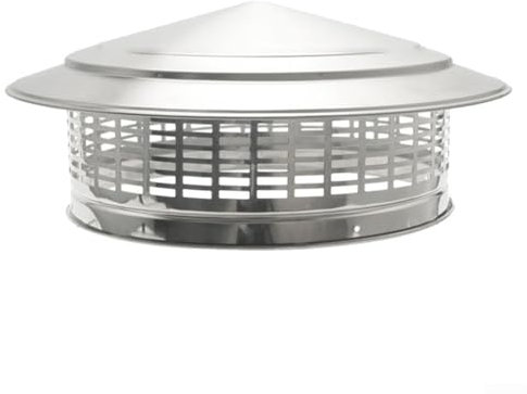 CWOQOCW Runde Kaminhaube aus 304 Edelstahl, Regenschirm-Stil, Kamin, Kamin, Dachhaube, Metallhut, Rauchabzug, Regenschutz, Abdeckung (300 mm)
