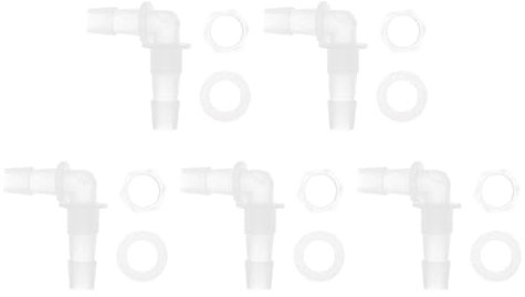 HEROFFIX 1 Set Aquarium Plastic Hose Barb Fitting 7/16 Hose 90 Grad Winkelverbinder Aquarium Tank Luft Pumpe Klar PP