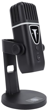 Microphone à Condensateur USB, Micro de Jeu Dynamique, Micro de Podcast à Sourdine Rapide pour Vidéos, Streaming et Enregistrement avec éclairage RVB, Support Anti-Choc pour