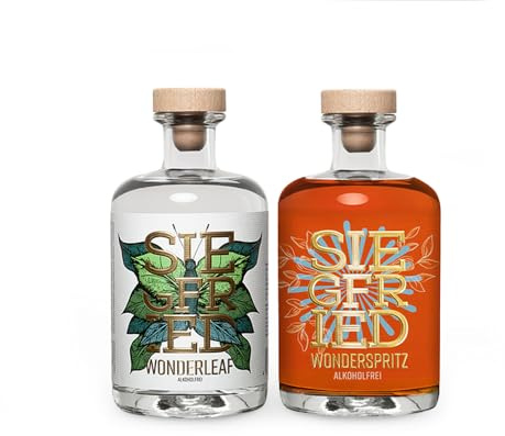 Siegfried Wonderleaf und Wonderspritz Set | Alkoholfrei | Von den Machern des weltweit prämierten Siegfried Gin | Vegan | Natürliche Destillate | 2 x 500ML