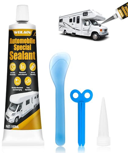 WEILAOK Silicone Nero Per Auto, Colla Per Carrozzeria Auto, Sigillante Vetri Auto, Isolante e Impermeabile, Asciugatura Rapida, Buona Tenuta, Adatto per Porte, Finestre, Cofani, Bauli, 100ml