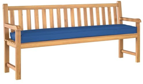 vidaXL Cojín para Palet Azul Royal 180 x 40 x 8 cm Tela Oxford, Cojín Oxford Moderno, Duradero y Resistente al Agua, para jardín y terraza, Textil versátil