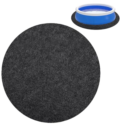 BAKENLON Whirlpool Unterlage Rund 200cm, Anti-Rutsch Wasserdichtes Unterlegmatte Pool Rund, Bodenschutzmatte Pool rutschfeste Poolmatten Schutzboden Rund