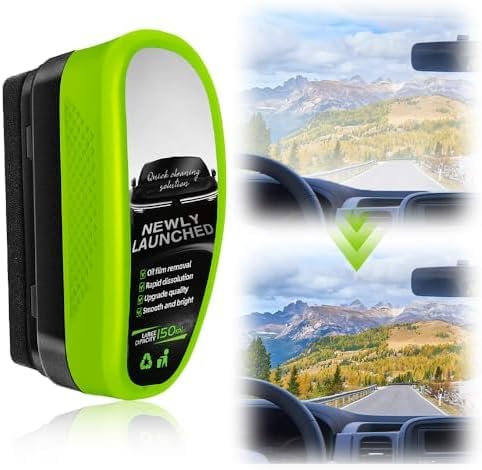 Car Window Cleaner, Automotive Oil Film Cleaning Brush, Powerful Glass Cleaning Board, Glass Oil Film Remover for Glass Board Windshield Remove Stain, Improve Clarity & Visibility (1)