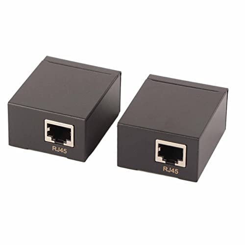 VGA Extender Wired VGA Extender 60m Via Ethernet Cable RJ45 Le Récepteur de l'émetteur Prend en Charge Le Signal Haute Définition pour les Systèmes et Moniteurs Informatiques