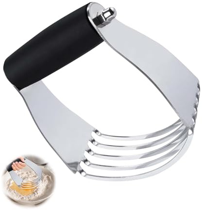 Pastry Cutter Blender Stainless Steel Dough Mixer for Baking,Pie Crust,Cake | Food-Grade Stainless Steel Rust-Resistant and Bend-Resistant,For Mashing Avocados,Making Egg Salad and Mixing Dry Ingredients