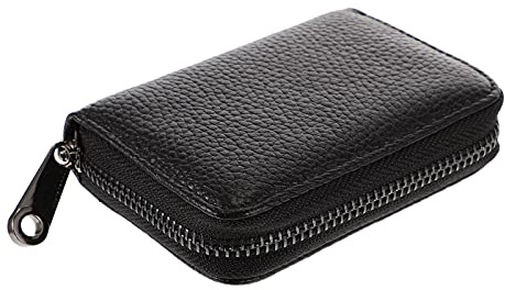 SUPVOX Porta Carte in Pu Tasche Multiple, Design Semplice Nero | Scomparti Multipli, Finitura Facile da Pulire, Profilo Compatto, Organizzazione Pratica per Carte e Monete