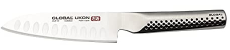 Global UKON 5' Hollow Ground SANTOKU