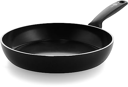 GreenPan Torino Gesunde antihaftbeschichtete Keramik Bratpfanne 28 cm, PFAS-frei, Induktion, Backofenfest bis 160°C, spülmaschinenfest, Schwarz