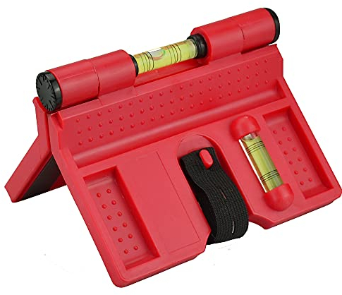 TANCUDER ABS Pfosten-Wasserwaage Einstellbare Winkel-Wasserwaage für Rohrinstallation, Bild Hängen, Maurerarbeiten, Zimmerei (Rot)