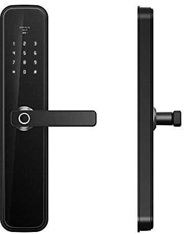 SLRMKK Anti-Peeping Intelligent Security Smart Door Lock, Fingerprint and Touchscreen Smart Lock, Match Home Aesthetics Biometric Fingerprint Lock, Home Security Smart Lock