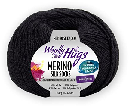 Woolly Hugs Merino Silk Socks ca. 420 m col. 298 100 g