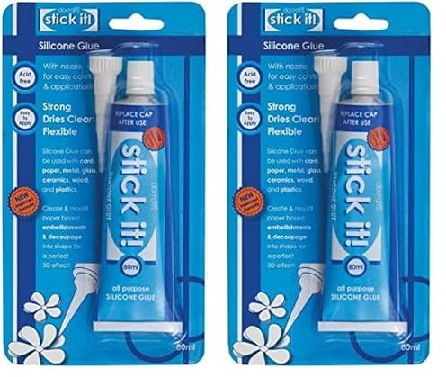Stick it 80 ml Silicone Glue Tube, Transparent, packaging may vary (Pack of 2)