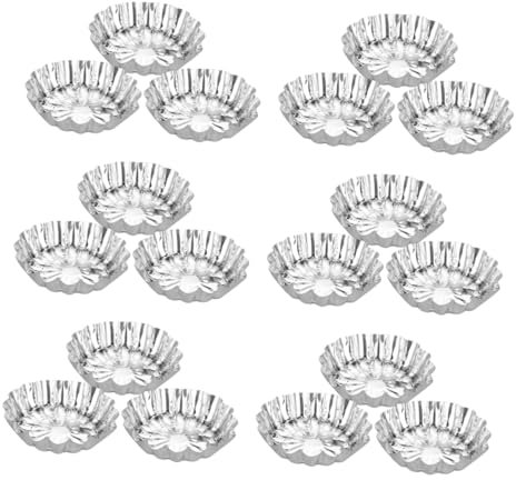 MOLUCKFU Moldes De Aluminio Para Tartas y Pudines Desechables – Tamaño Pequeño – Papel Aluminio – Alta Conductividad Térmica – Cocinas Domésticas y Empresas – Pack 100 Unidades