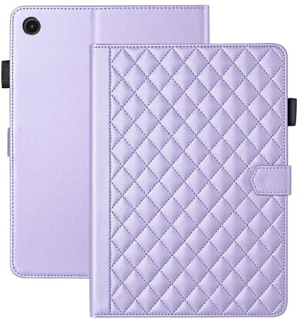 Vaitasy Custodia per Samsung Galaxy Tab A8 10.5 Pollici 2022/2021 SM-X200/X205/X207 Business Pelle PU Tablet Cover per Galaxy Tab A8 con Portafolio Supporto Funzione Viola