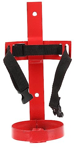 FOYTOKI Soporte De Pared Para Extintor De Incendios Correas Ajustables, Resistente y Compacto, Montaje Rápido Para Extintores De 1 Kg, Uso Interior y Ahorro De Espacio