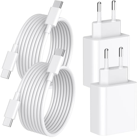 [Apple MFi Certifié] iPhone 17 16 15 Pro Max Chargeur | 4-Pack 20W USB C Chargeur Rapide et 2M Cable Charge Secteur Mural Adaptateur Alimentation pour iPhone 17 16 15 Pro Max,Galaxy