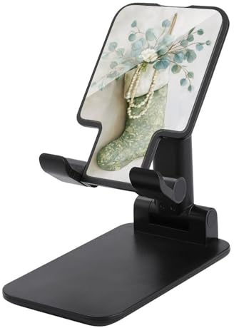Jubonexis Calza di Natale verde salvia con eucalipto supporto per telefono cellulare pieghevole regolabile supporto per scrivania