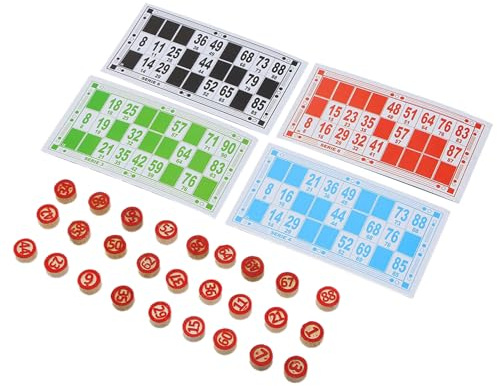 Bingospiel für Erwachsene, interaktives Spielzeug aus Holz, Vintage, Familienbingo-Spiel mit Karten, für Kinder, Familie, Freunde, Gruppe, Spiel, Abend, Zuhause, Schule, Veranstaltung