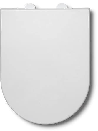 Croydex D Shape Soft Close Toilet Seat with Quick Release Hinges (Ascona)