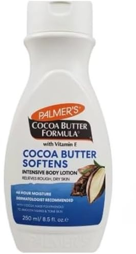 Palmer's Cocoa Butter Body Lotion Deep Daily Moisturising Skin Therapy with Vitamin E for Dry Skin, Evens Skin Tone & Smooths Marks, 48 Hour Hydration, Fast Absorbing, 250 ml