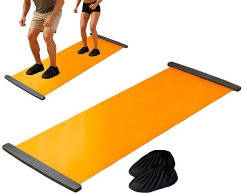 Snowboard Träningsmatta - Glidbräda För Övning | Halkfri Bärbar Fitnessmatta | 200x50cm, Lättvikt, Tyst Design, För Skridsko Skidträning, Coreträning, Hemmaträning, Skridskomatta Hastighet