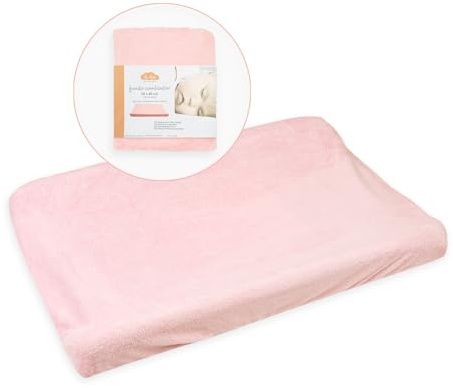 Ti TIN | Drap Housse pour Matelas ou Table à Langer pour Bébé, 50x80 cm | Draps housse Doux, Absorbant, Confortable et Réglable - 100% Microfibre - Couleur Unie Rose - 200 gr/m²